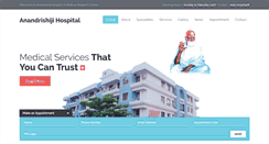 Desktop Screenshot of anandrishijihospital.com