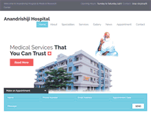 Tablet Screenshot of anandrishijihospital.com